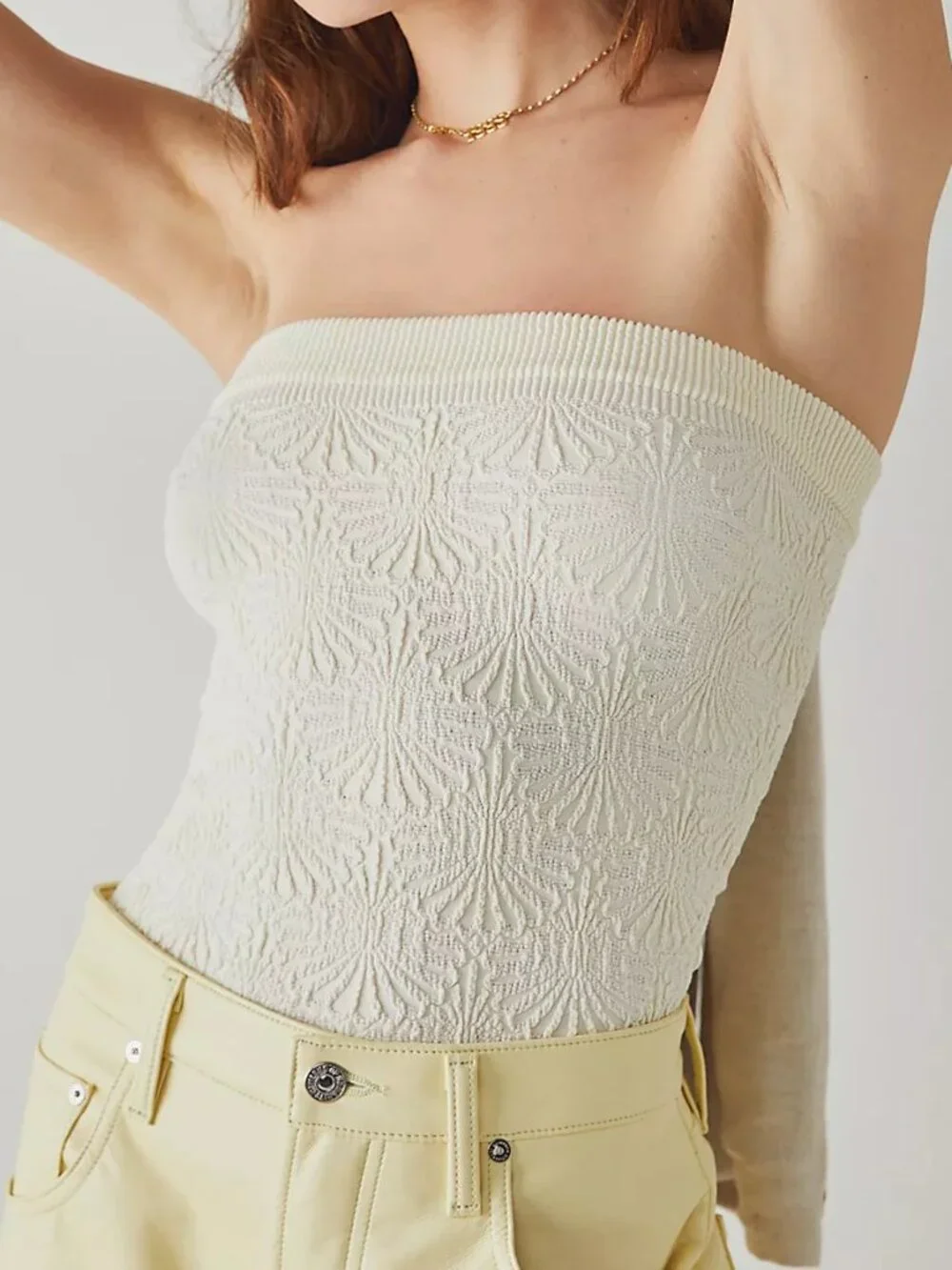 Free People Intimately Love Letter Tube Top - Ivory - Size M/L